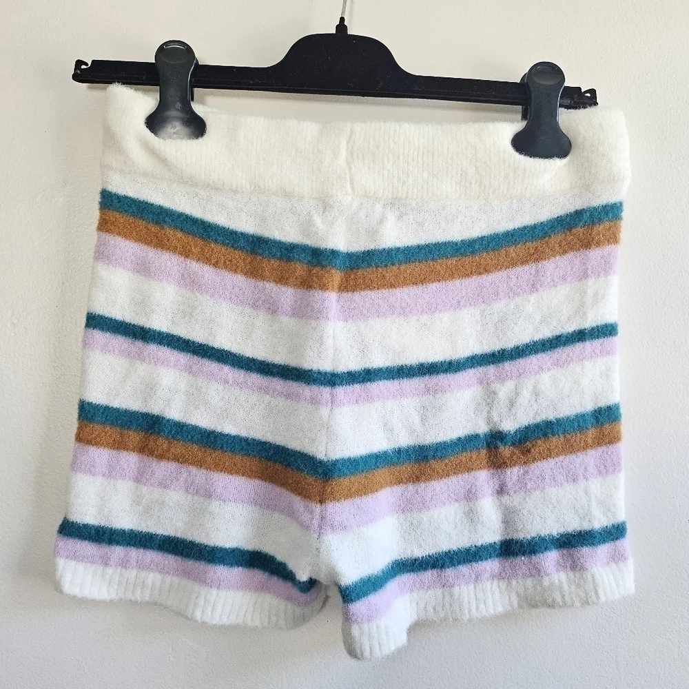 New L*Space Soul Samba Striped Lounge Swim Beach Cover-Up Shorts NWT
